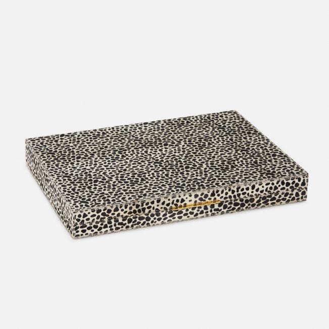 Pigeon and Poodle, Bailey Backgammon Set Cheetah