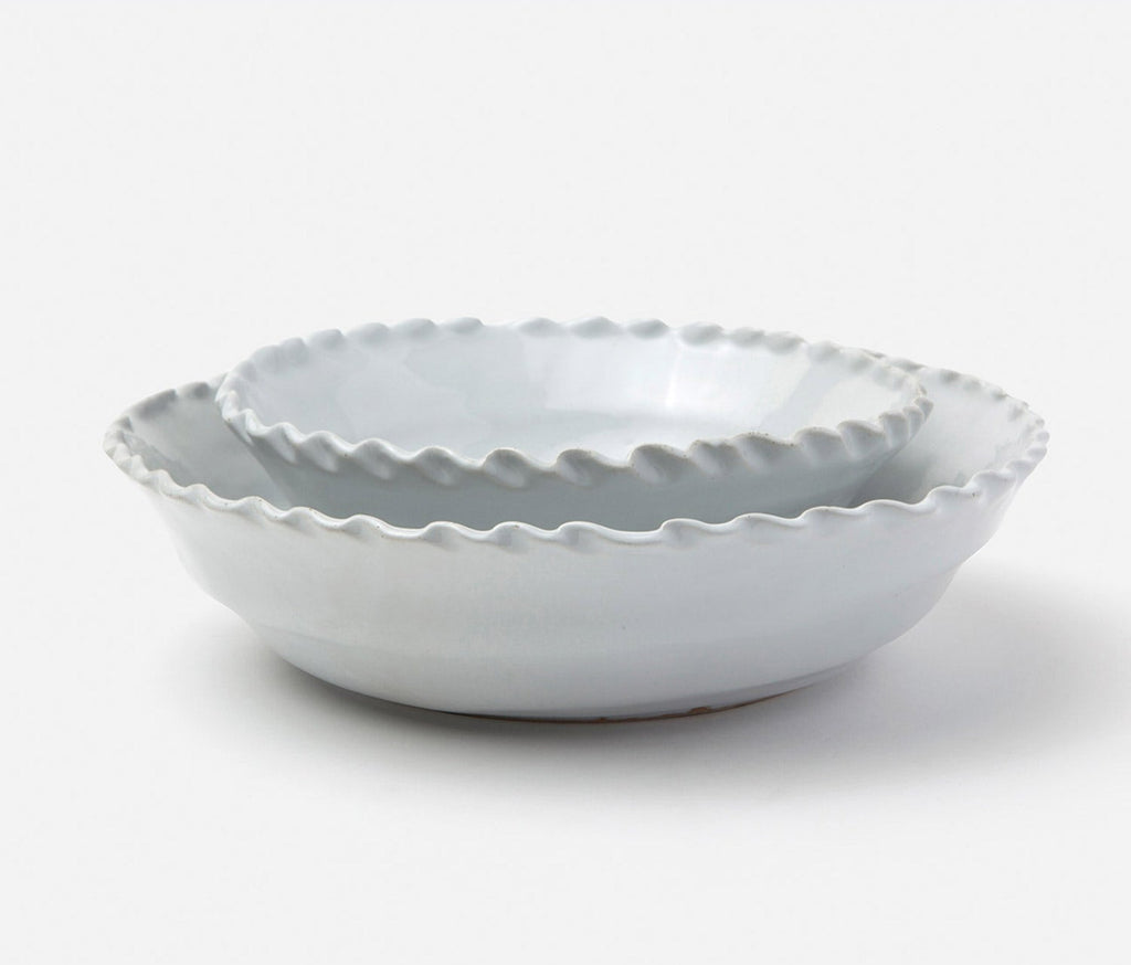 Blue Pheasant Adina Large Antique White Serving Bowl