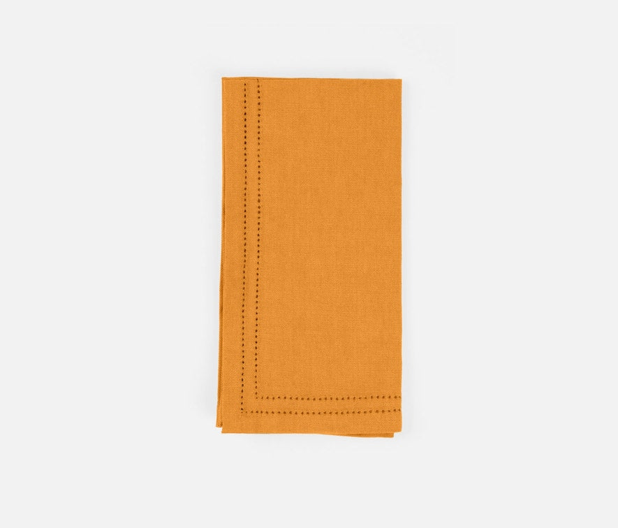Blue Pheasant Betty Cocktail Napkin, Marigold, w/ Double Eyelet - Pack of 4
