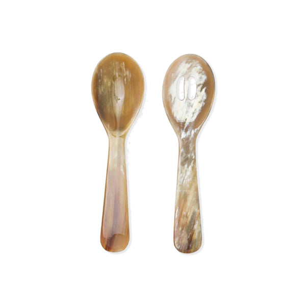 Blue Pheasant Gala Natural 2-Piece Serving Spoon Set