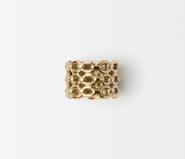 Blue Pheasant Keon Chain Napkin Ring, Set of 4 - Gold Brass