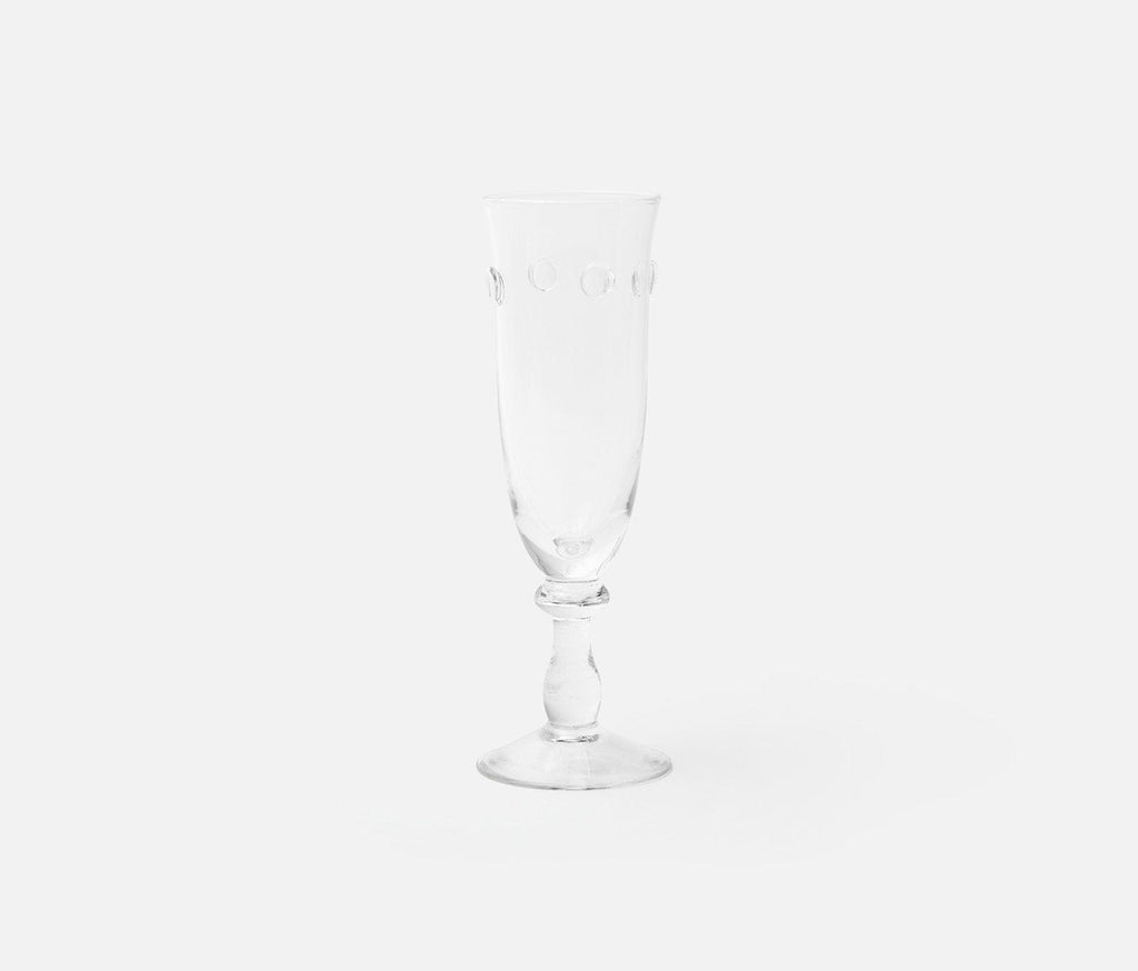 Blue Pheasant Lucia Clear Champagne Flute Set of 6