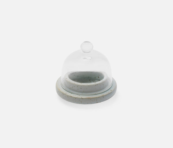 Blue Pheasant Marcus Round Butter Dish - White Salt Glaze