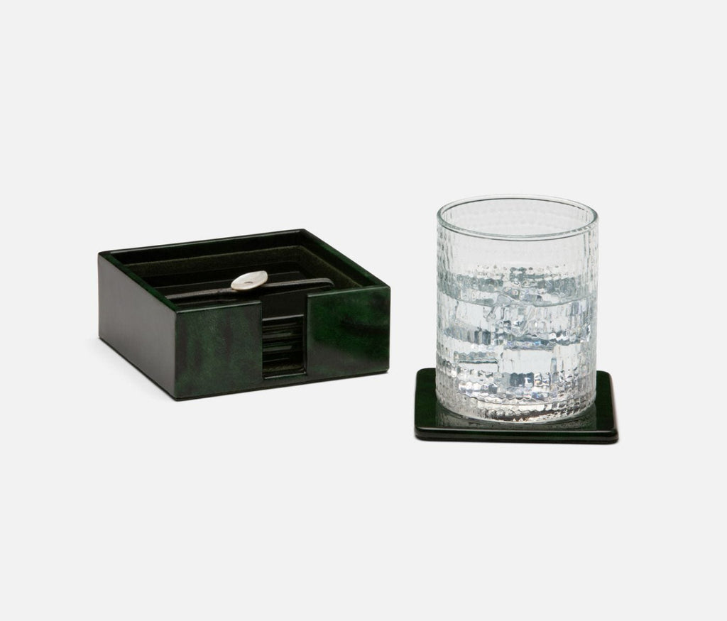 Blue Pheasant Nelson, Emerald Gloss Coasters, Set of 6
