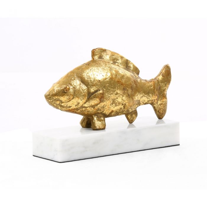 Villa & House Carp Fish Statue, Gold Leaf