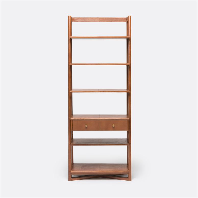 Made Goods Farlan Full-Grain Leather Bookcase