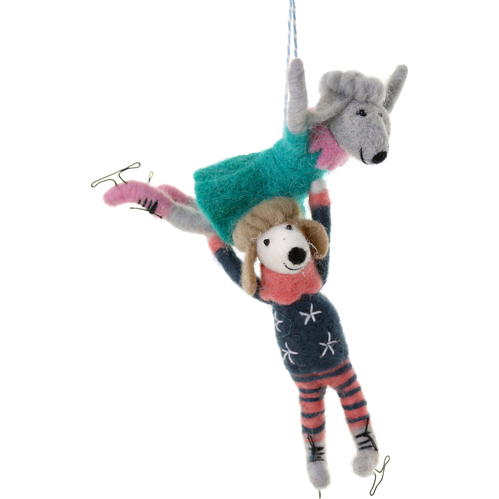 Cody Foster Skating Poodles Holiday Ornament