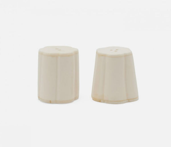 Blue Pheasant Milo Natural Salt and Pepper Shakers - Natural Bone