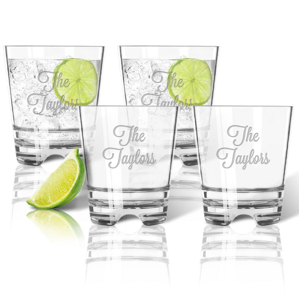 Double Old Fashioned Acrylic Glasses