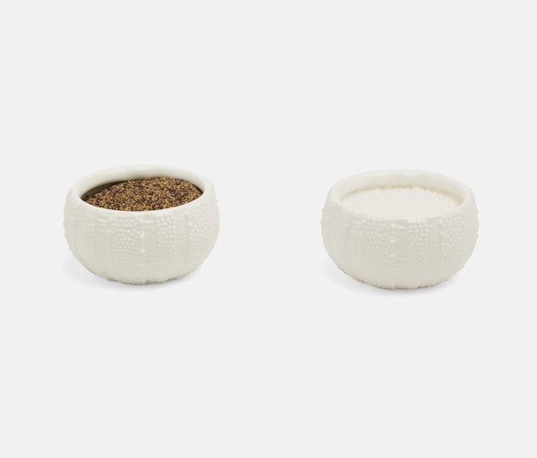 Blue Pheasant Marine Sea Urchin Pinch Bowls, Set of 2 - White